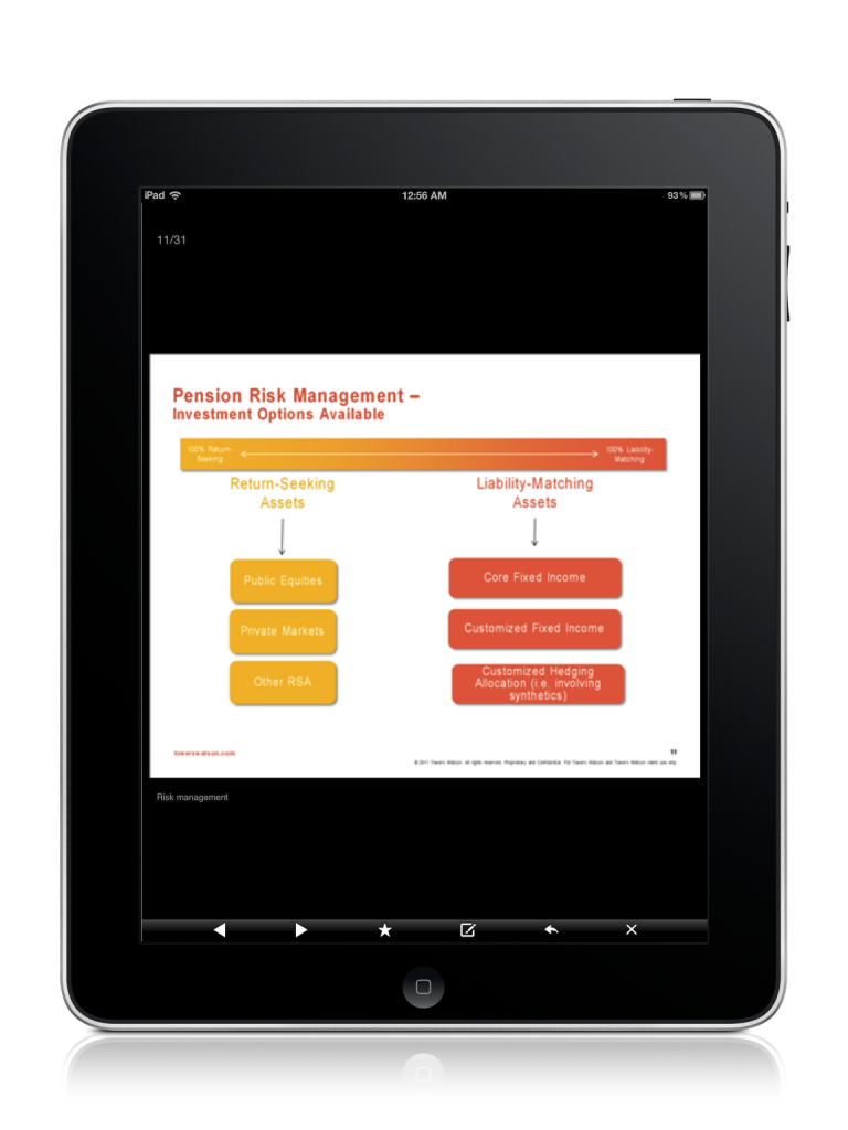 Conference app with PowerPoint slide viewer on iPad Event Technology by ATIV Software