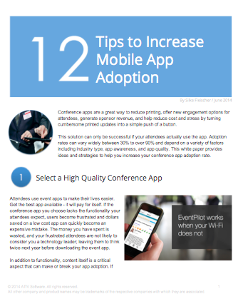 Increase event app adoption Increase conference app adoption