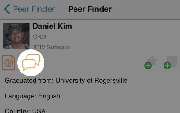Private in-app messaging