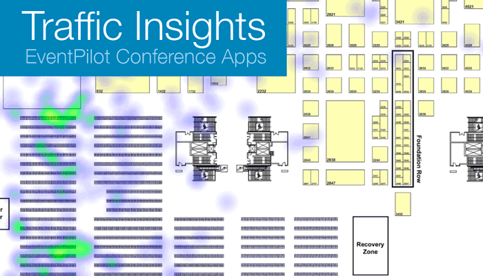 attendee traffic heat map expo poster hall