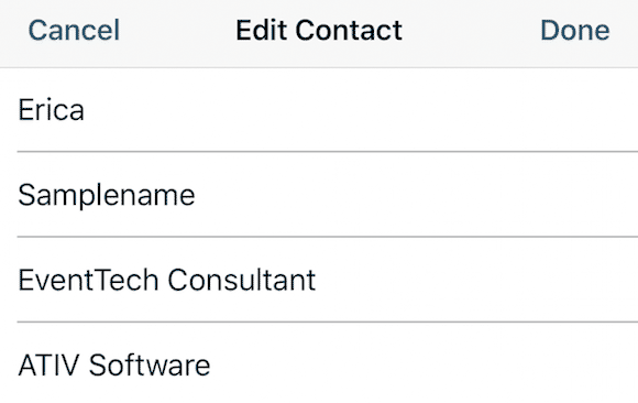 Lead retrieval with edit option Lead retrieval editing after badge scan