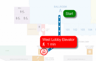 indoor routing for conferences in event app