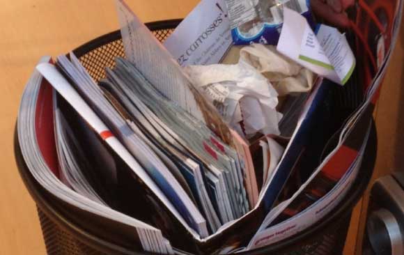Paper waste at medical conference