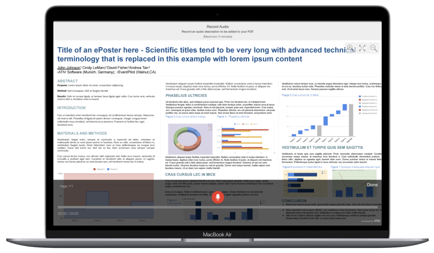 Digital poster, eposter, virtual poster at medical meeting