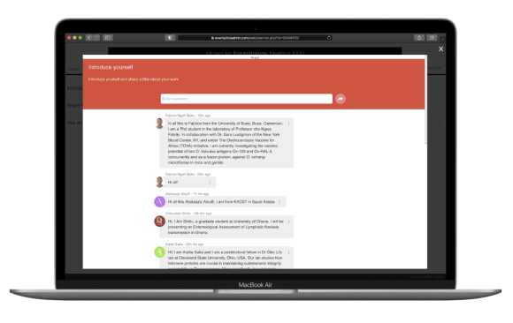 Community Chat Example Example of a Community Chat