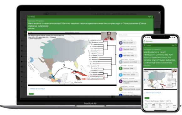 Simulive remote scientific poster presentations in EventPilot