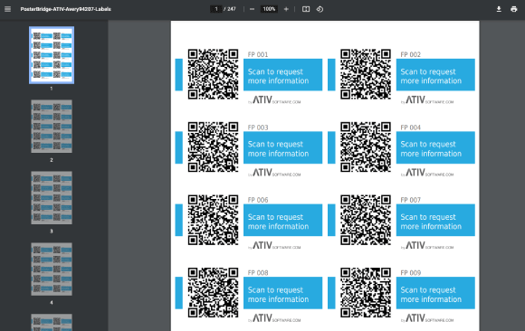 PosterBridge QR code PDF