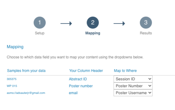 PosterBridge import poster presenter data