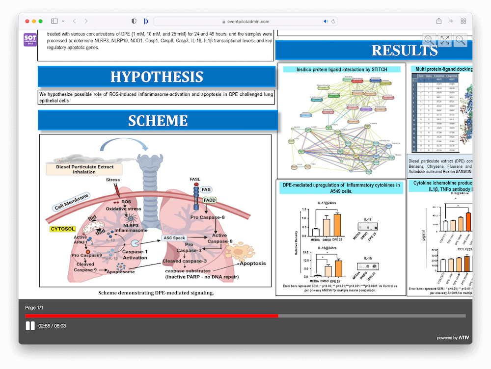 Virtual poster (eposter) with audio summary of the digital poster