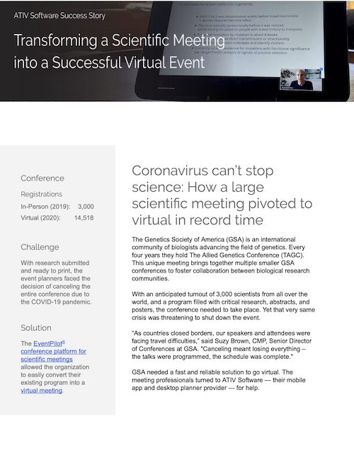 GSA TAGC20 success story virtual meeting