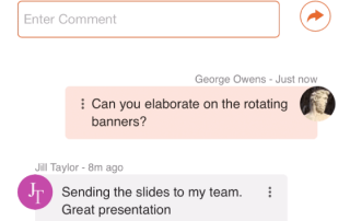 Sample discussion chat for a session in event app