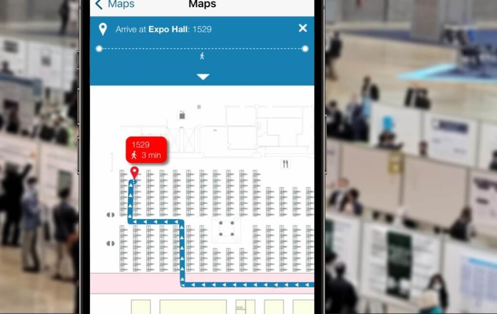 indoor poster hall routing at scientific conferences